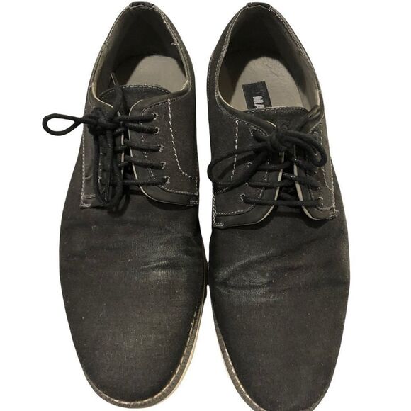 Madden men’s black denim oxfords - Picture 5 of 7